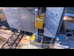 Ανελκυστήρας κατασκευής ραφιών και γραναζιών, τρίτη πόρτα στη μεγάλη πλευρά του κλουβιού